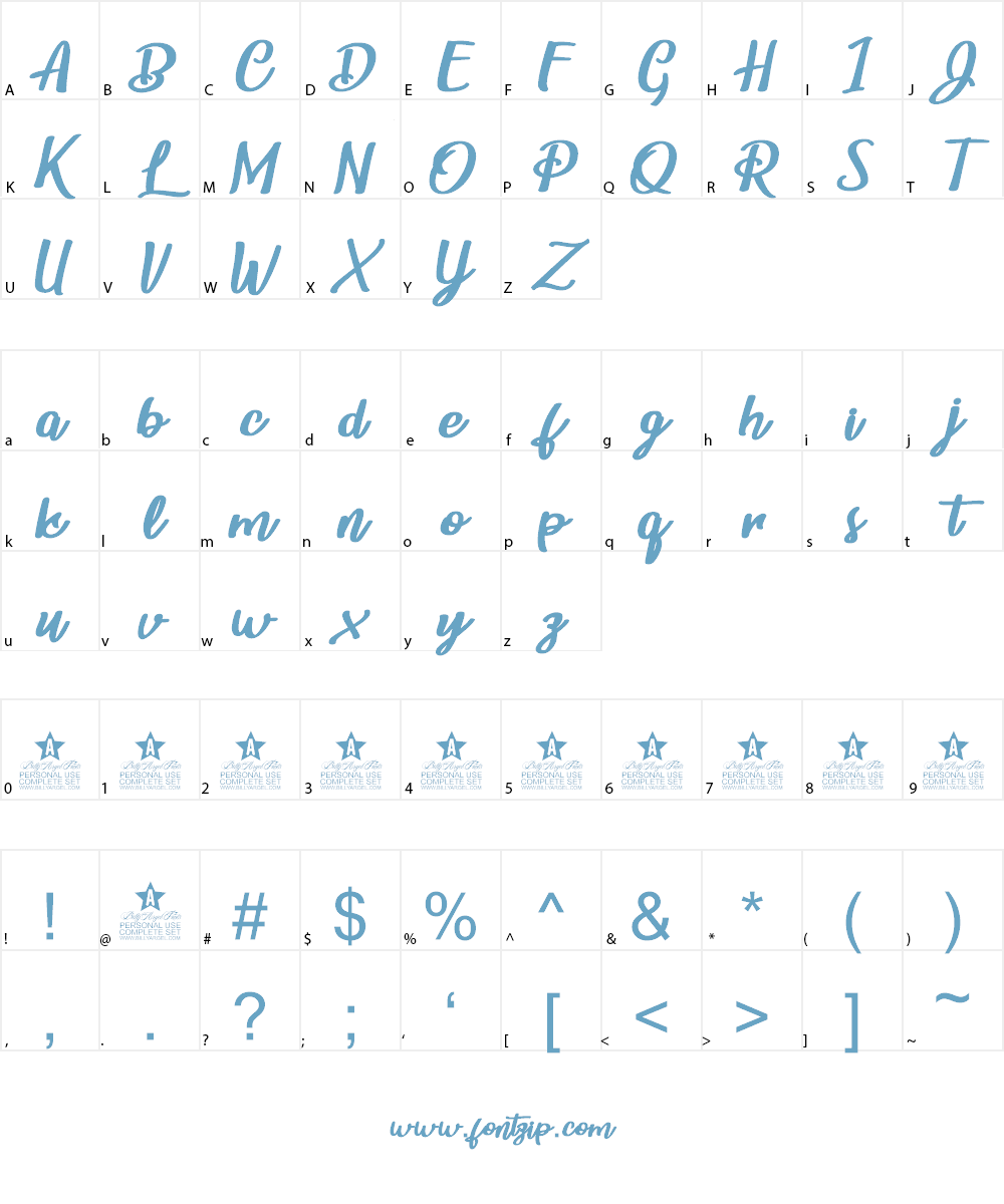 Childrens Party Personal Use Font Character